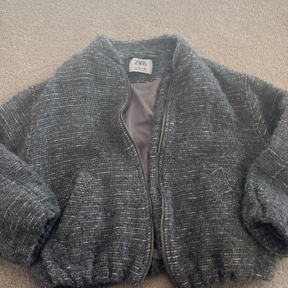 Zara gray bomber jacket